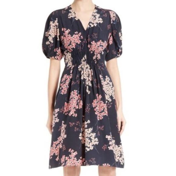 Rebecca Taylor Silk Cherry Blossom Phlox Dress Size 10 - Picture 10 of 10